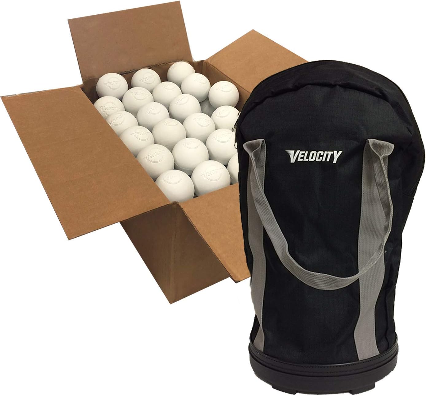 Velocity Lacrosse Balls - Practice Balls, Official NFHS, SEI, and College Approved Size - Meets NOCSAE Standard - Approved Competition Colors - Case of 60 & 120 with Ball Bag