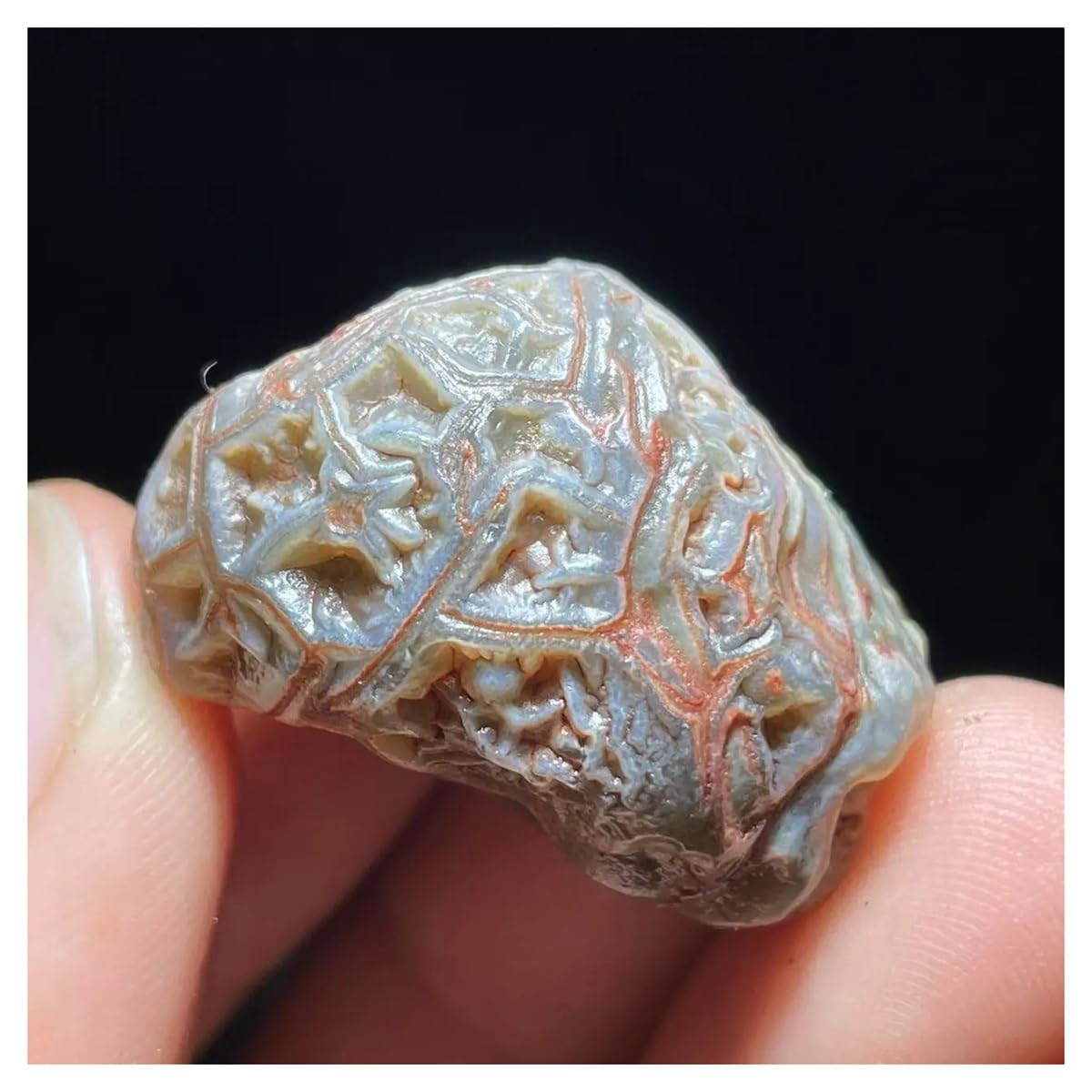 Piedra de cristal natural de ágata Gobi de 17.5g para collar con soporte y decoración en el hogar