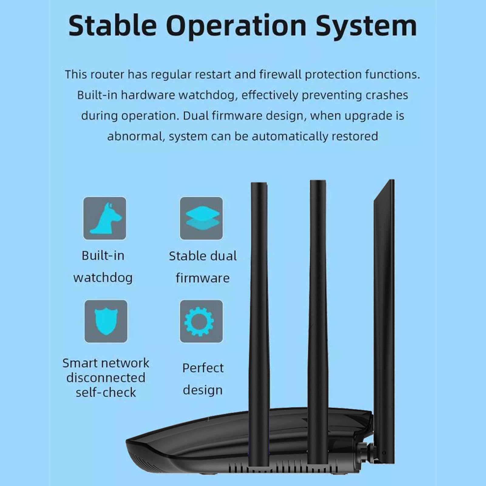 Modem Routeur 4G LTE débloqué Double Bande avec Emplacement pour Carte SIM, 6 Antennes, Routeur Cellulaire WiFi Double Bande 2,4 G 5G Gigabit 4G B1 B3 B5 B7 B8 FDD (EU)