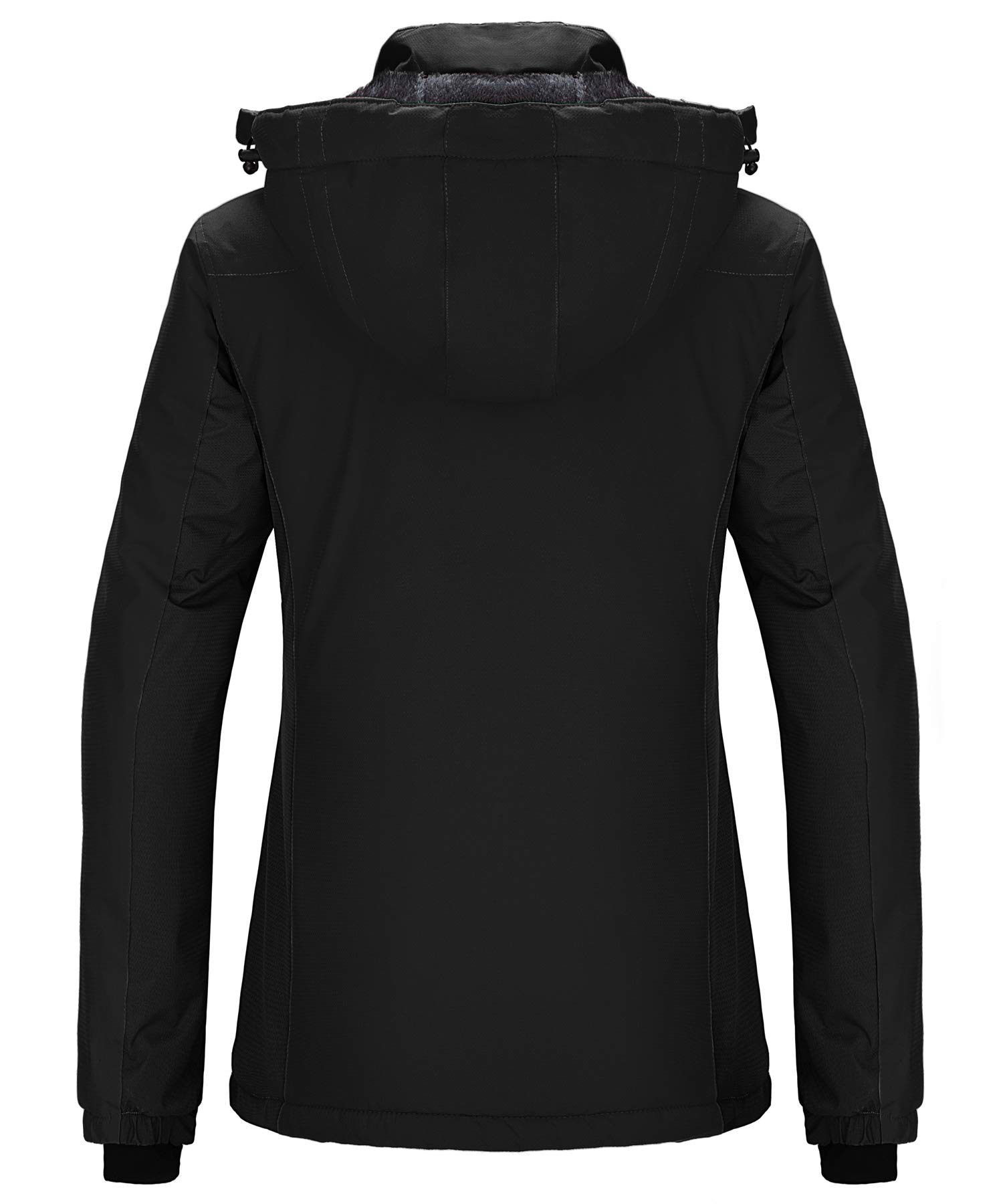 Wantdo Damska zimowa kurtka narciarska, ciepły płaszcz polarowy, kurtka snowboardowa, outdoorowa, kurtka wiatrówka z kapturem