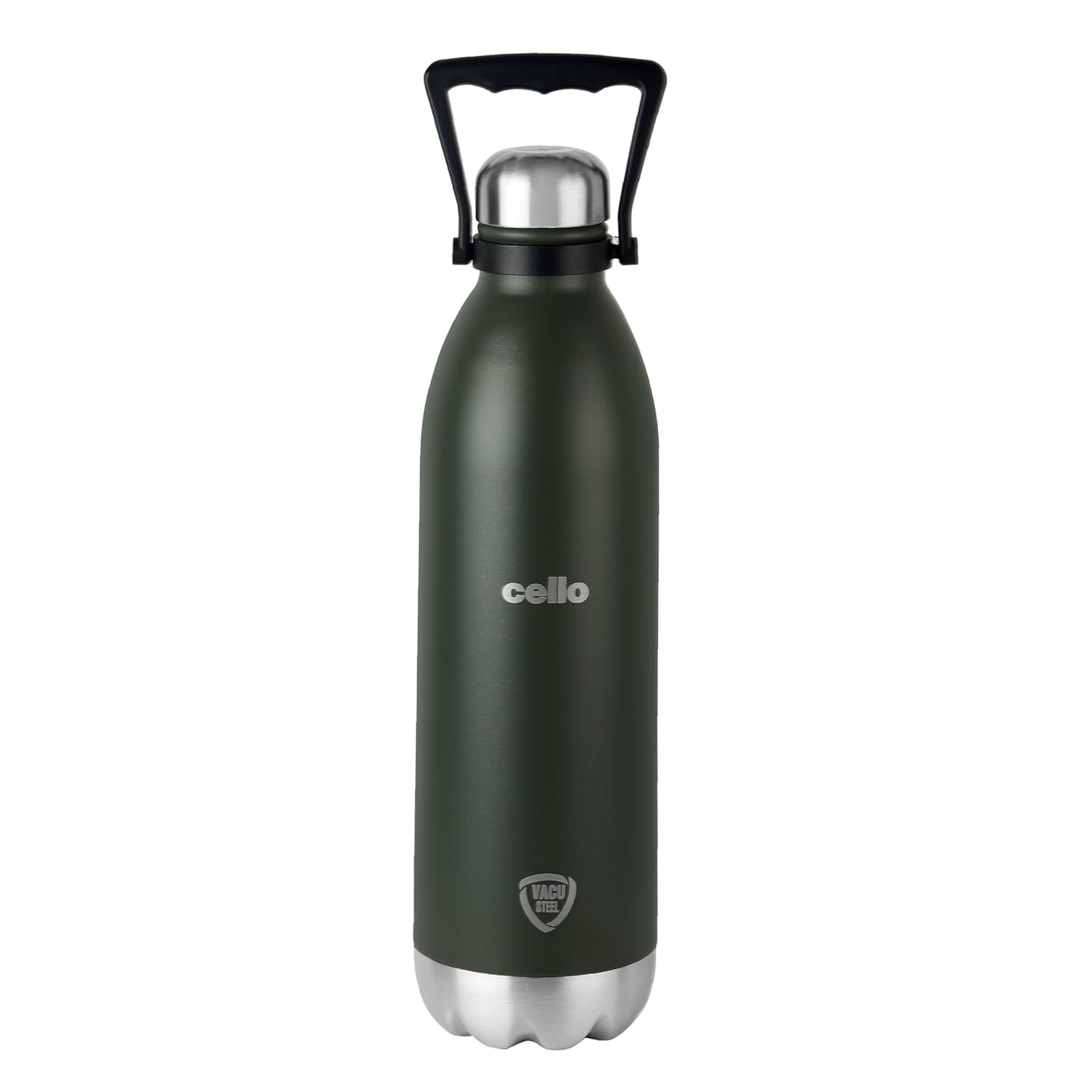 Cello Swift Thermosteel Water Bottle, 1800ml, Green | 24 Hours Hot & Cold | Scratch Resistant (DTP Coating) | Rust & Leak Proof | Ideal for Office, Gym, Home, Kitchen, Hiking, Trekking, Travel Bottle