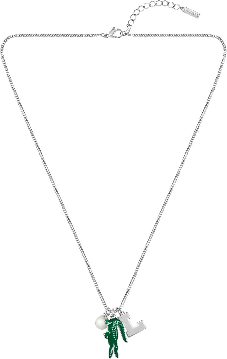 Lacoste Umpire - Charm Pendant Necklace for Men and Women – Stainless Steel Jewelry, Adjustable – Stylish and Bold Design, Fashion Accessory – Gift for Him and Her