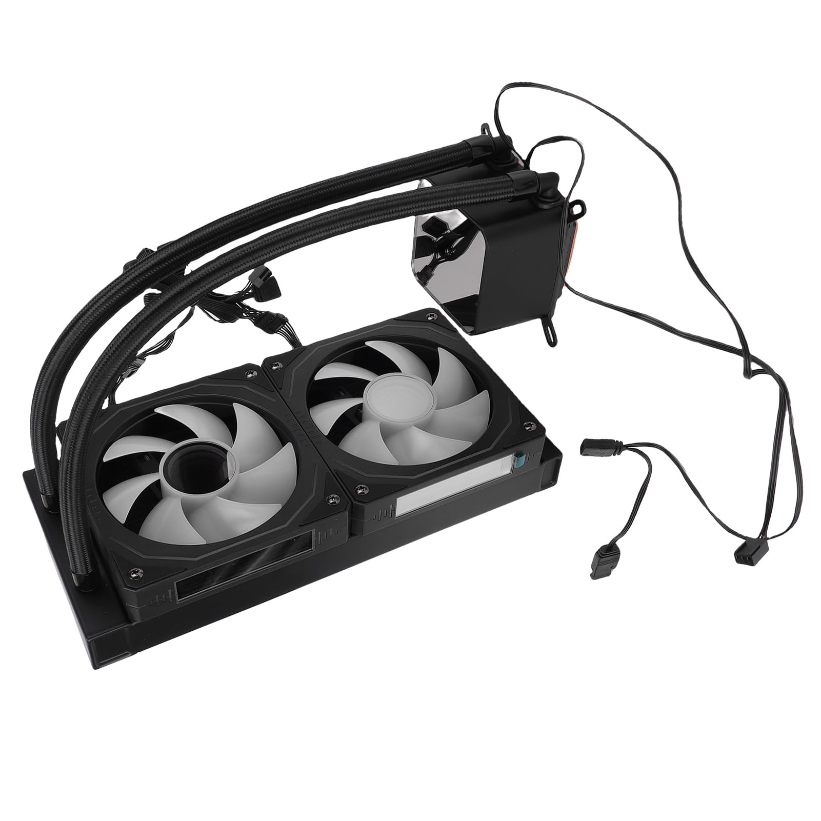 FILFEEL Płynna Chłodnica Procesora ARGB 240mm-w-jednym AIO Chłodnica Procesora z 2.2-calowym Ekranem LCD dla AM4 AM5 LGA1700 1200 Kompatybilny Komputer Stacjonarny do Gier (BLACK)