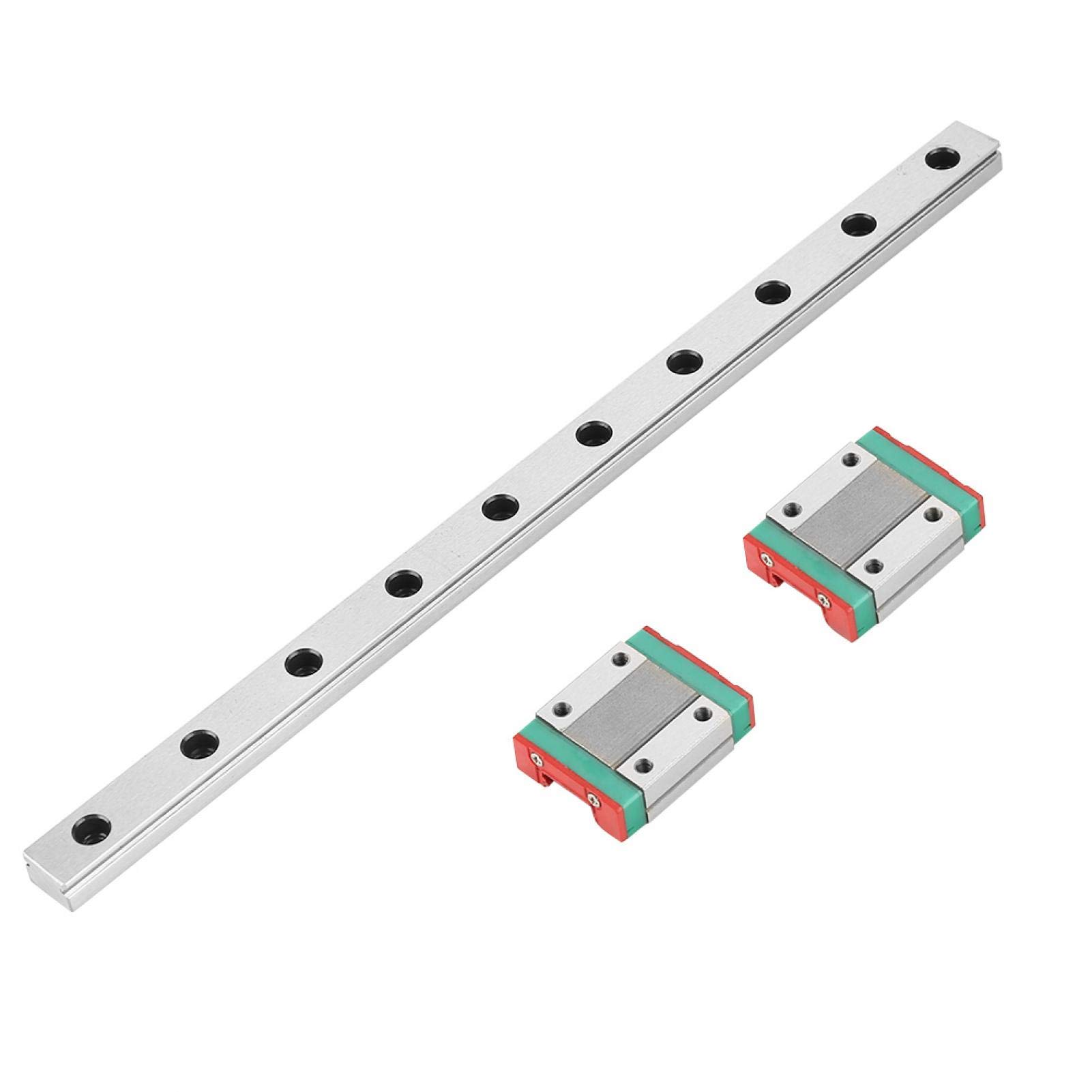 Rail de mouvement linéaire 250mm MGN12 Rail de guidage linéaire miniature Rail de guidage 12mm largeur + 2 pièces MGN12B blocs de glissière