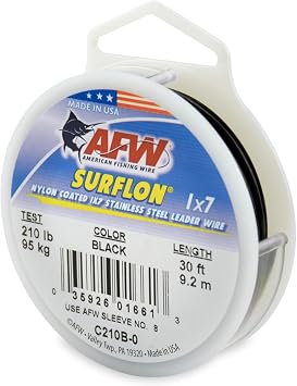 AFW Nylon Coated 1x7 Stainless Steel Fishing Wire Leader