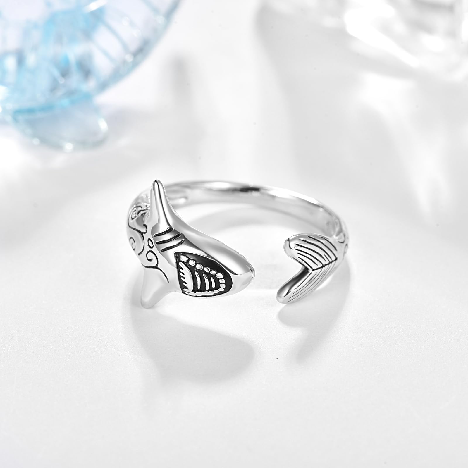 PRAYMOS Schlangenring 925 Sterlingsilber Einstellbarer Rings Bohemia Schlangen Ring Stapelbare Band Punk für Frauen Damen Herren Männer Unisex Schmuck