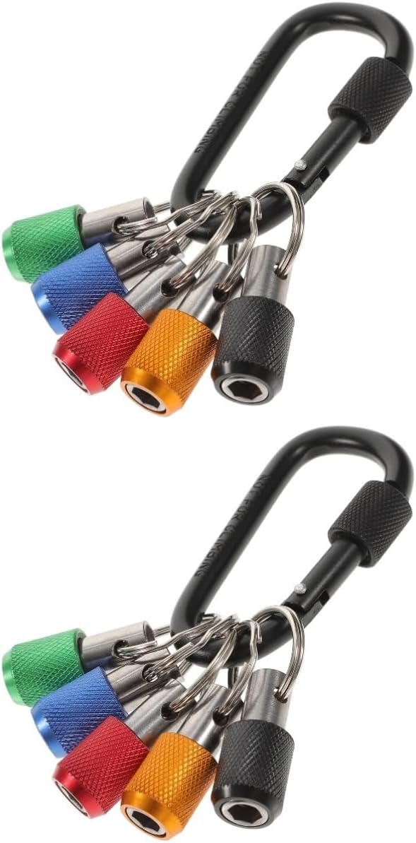 2sets Keychain Bit Holder Extension Bar Buckle for Screwdriver Bits Holder