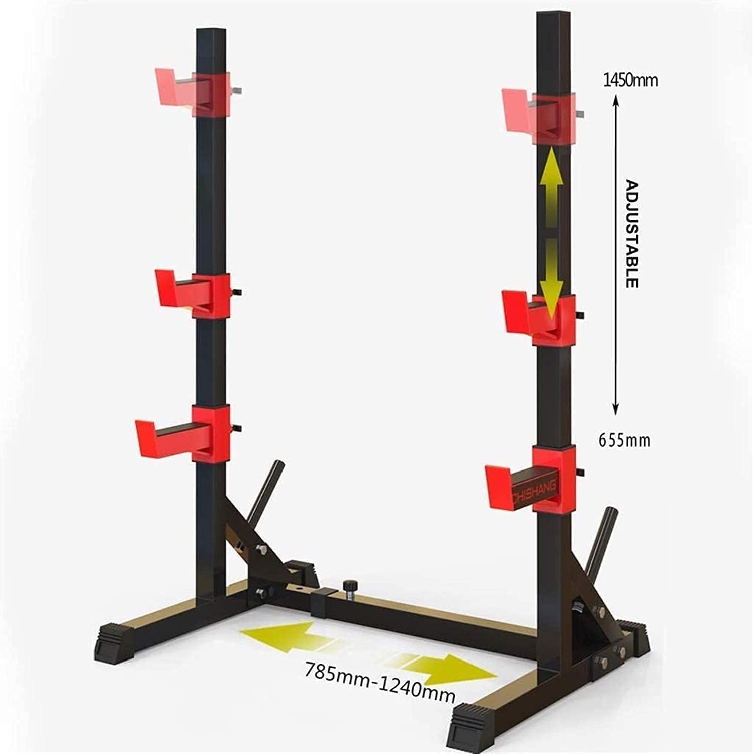 Rack per Squat Professionale Attrezzatura per l'allenamento della Forza Sport Domestici Bilanciere Rack per Squat Supporto Panca per distensioni Rack per Squat