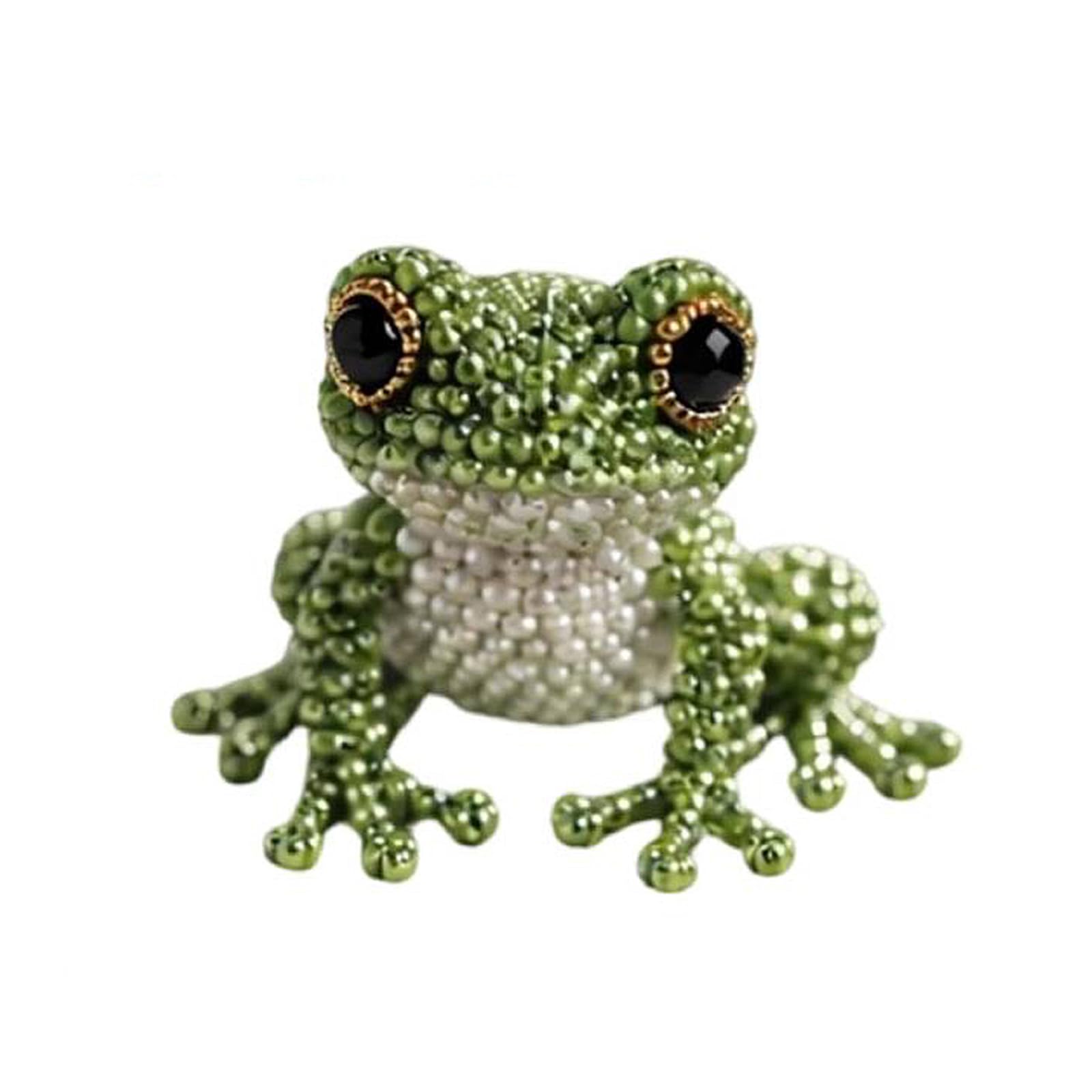 DIY Animal Beading Kit, 3D Cute Animals Beadwork Crafts Set with Colorful Beads & Step‑by‑Step Guide, Handmade Jewelry Art Kit for Adults Teens Gift & Home Decor DIY Projects -Frog