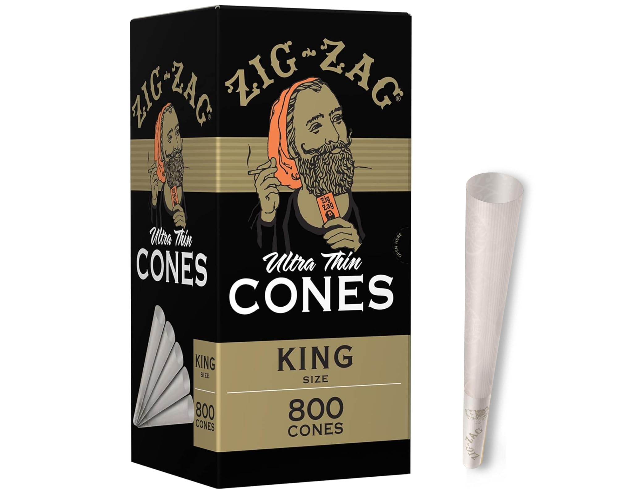 Pre Rolled Cones King Size (800 Pack) Ultra Thin - Slow Burning Pre Rolled King Cones with Tips & Packing Tubes Included - Bulk Pack