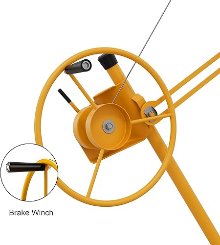 Miniatura 7 de Elevador de panel de yeso de 11 pies, capacidad de carga de 150 libras, fácil montaje, operación con una sola persona, altura ajustable de 4 a 11