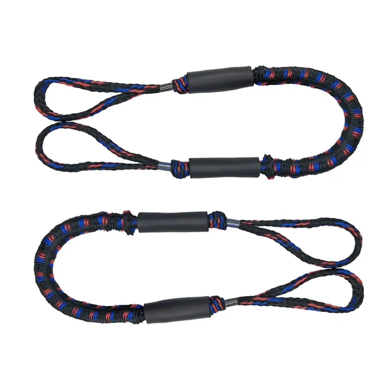 Soywim Nero Mooring Rope, Boat Bungee Dock Lines Shock Docking Rope Stretchable Mooring Dinghy Marine Ropes(2Pcs)