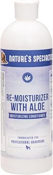 Nature's Specialties Re-Moisturizer with Aloe Dog Conditioner for Pets, Natural Choice for Professional Groomers, Rejuvenates