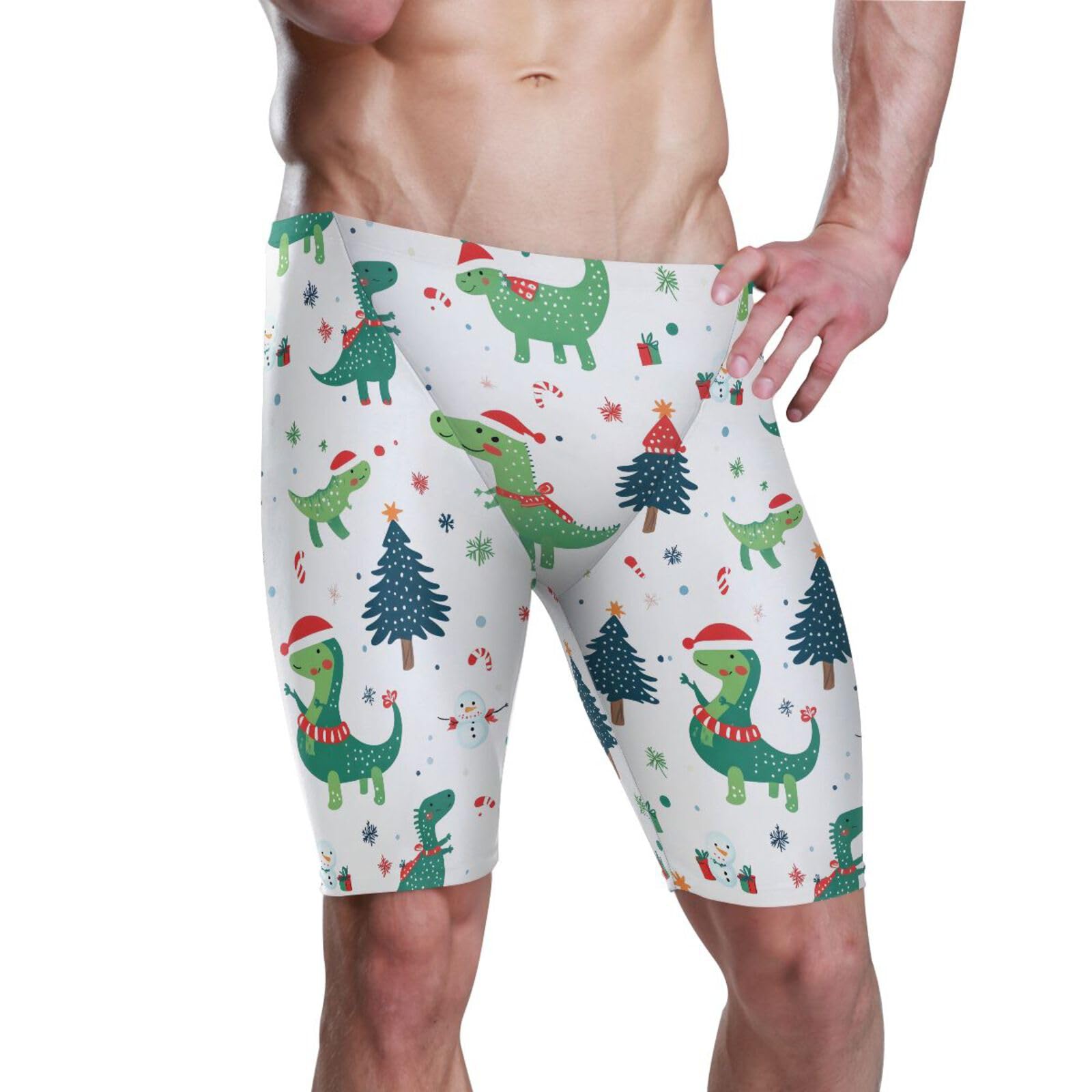 Mens Swimsuit Cute Dinosaur Roar Swim Jammers for Men L 202b8389