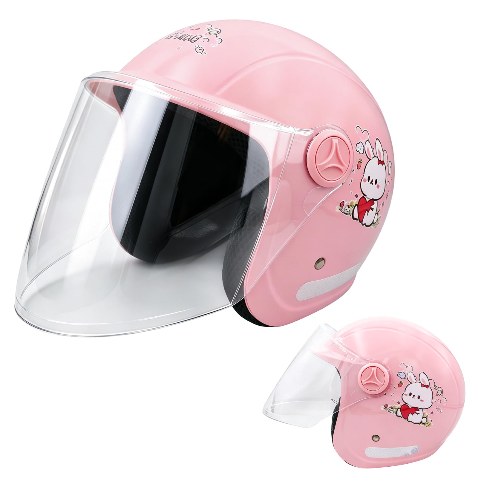 Kinder Motorradhelm, Jungen und Mädchen Rollerhelm, 48-56 cm für 5-12 Jahre