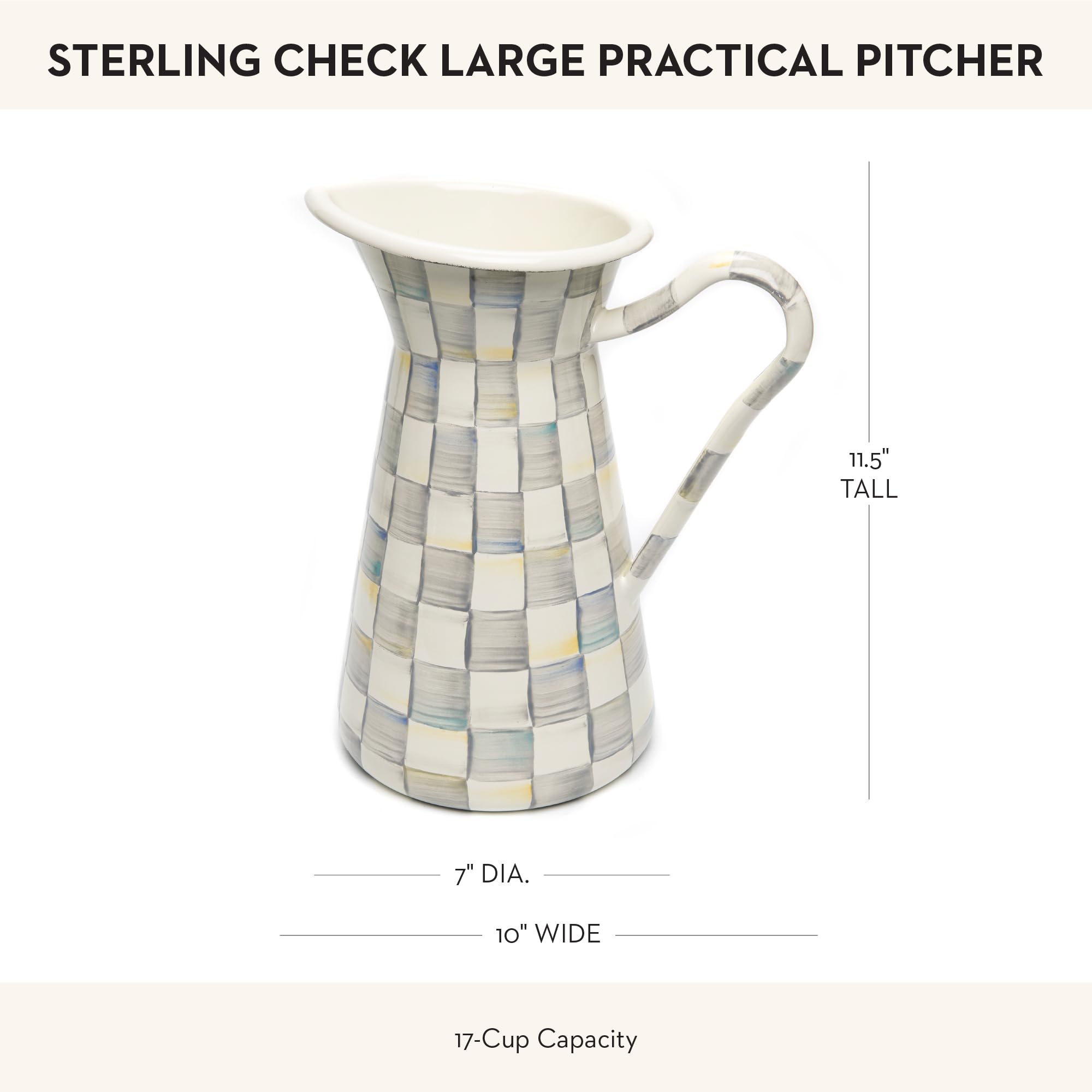 Amazon.com: MACKENZIE-CHILDS Practical Enamel Pitcher with