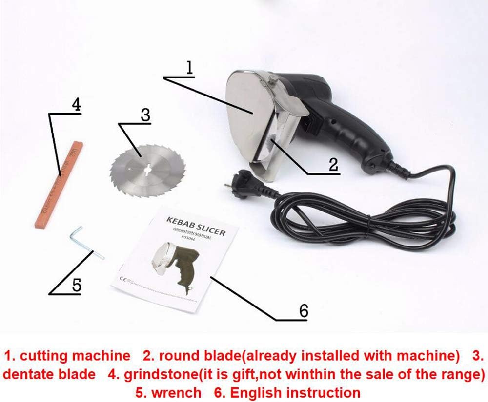 Electric Kebab Slicer Knife Shawarma Knife Hand-held Barbecue Meat Slicer gyro Knife 220-240V 110V Two Blades