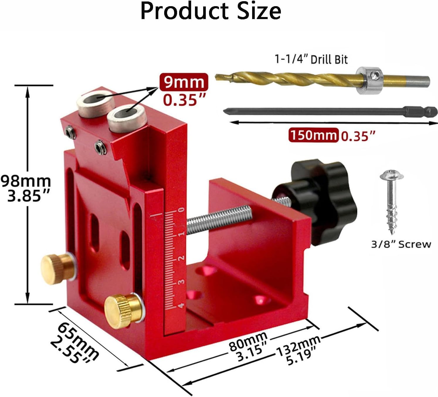 Pocket Hole Jig Set Woodworking Inclined Hole Positioner Pocket Dowel Hole Jig System Set Woodwork Guides Joint Carpentry Locator for Woodworking Angle Drilling Holes Carpenters