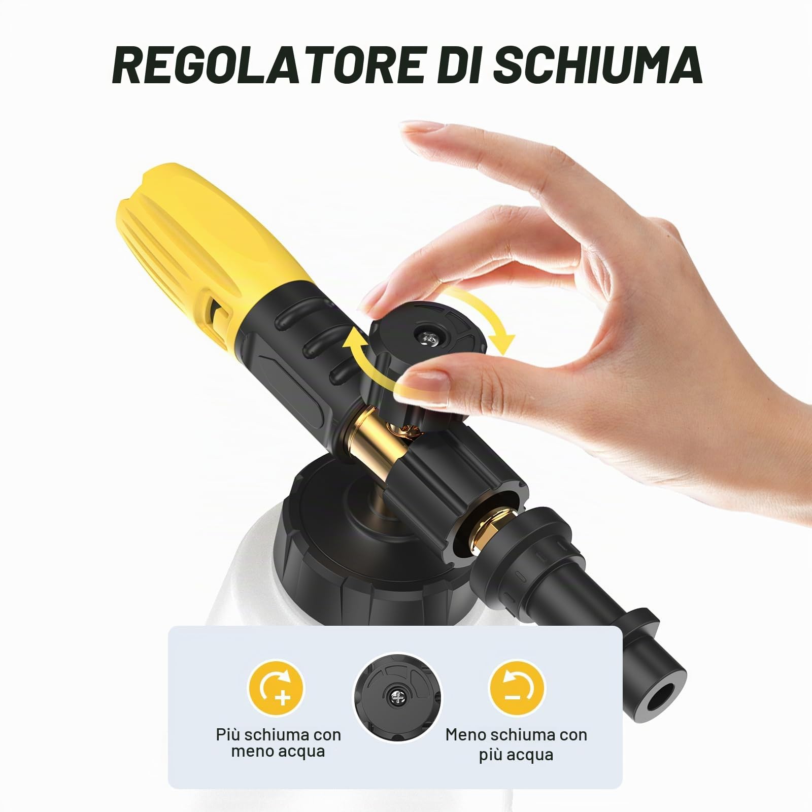 Lancia Schiuma Per Idropulitrice Karcher K2 K3 K4 K5 K6 K7, Ricambio Per Pistola In Schiuma, Erogatore Di Sapone A Collo Largo, Ugello A Spruzzo Regolabile, Attacco Per Pistola In Schiuma