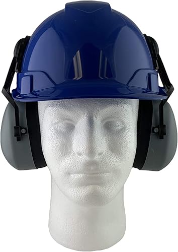 Pyramex Ridgeline Cap Style - Casco de seguridad con accesorio para las orejas, color azul