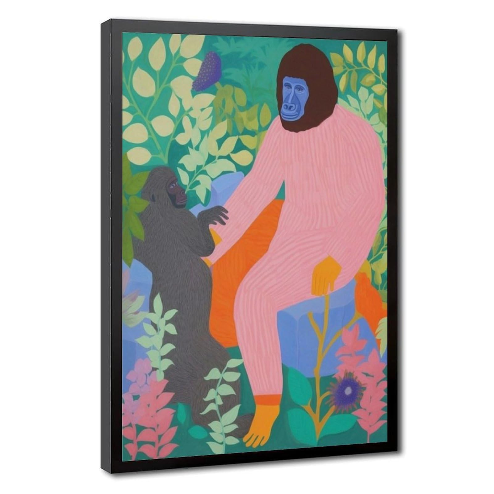Bareronor Maximalist Gorilla Poster (2) Canvas Poster Bedroom Decor Landscape Office Room Decor Gift 20" L X 30" W