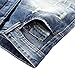 Stunner Men's Spring Summer Slim Ripped Broken Hole Jeans Pants CN Blue 36