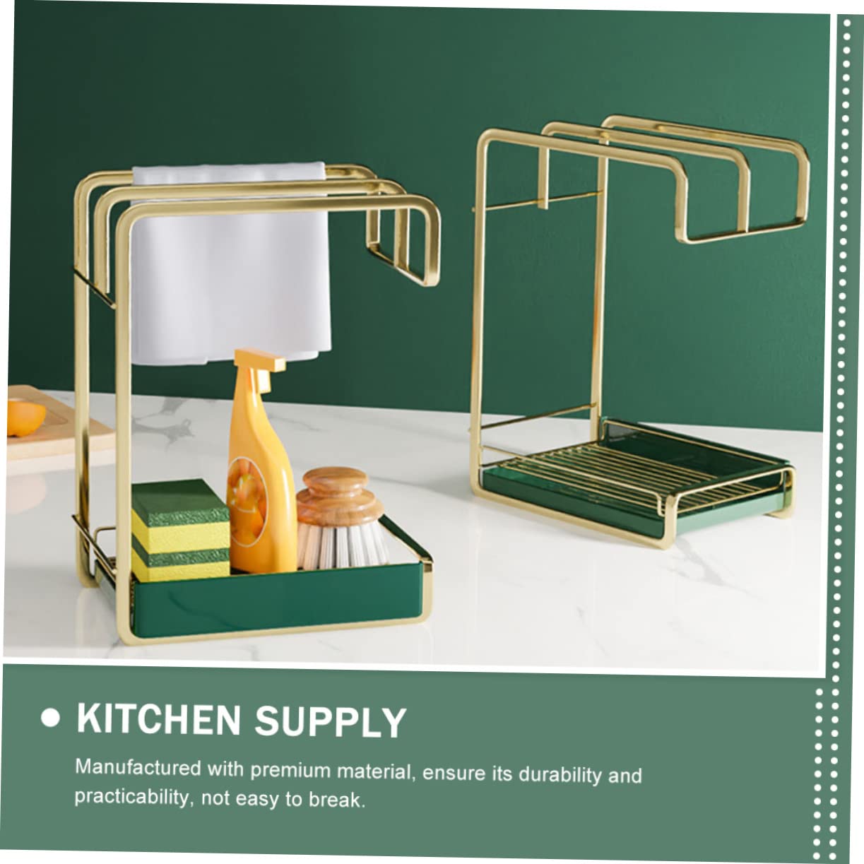 Ciieeo Wall Hanging Drain Rack Multi-Function Kitchen Supply Sponge Rack Kitchen Sink Dish Drying