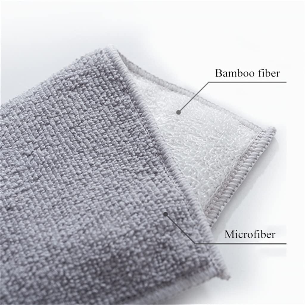 10 Uds. Paño de Cocina de Microfibra Antiadherente de Fibra, paño para Platos de Cocina, Trapos de Limpieza de Agua Que absorben de Doble Cara (10 Uds. De 21x15CM)