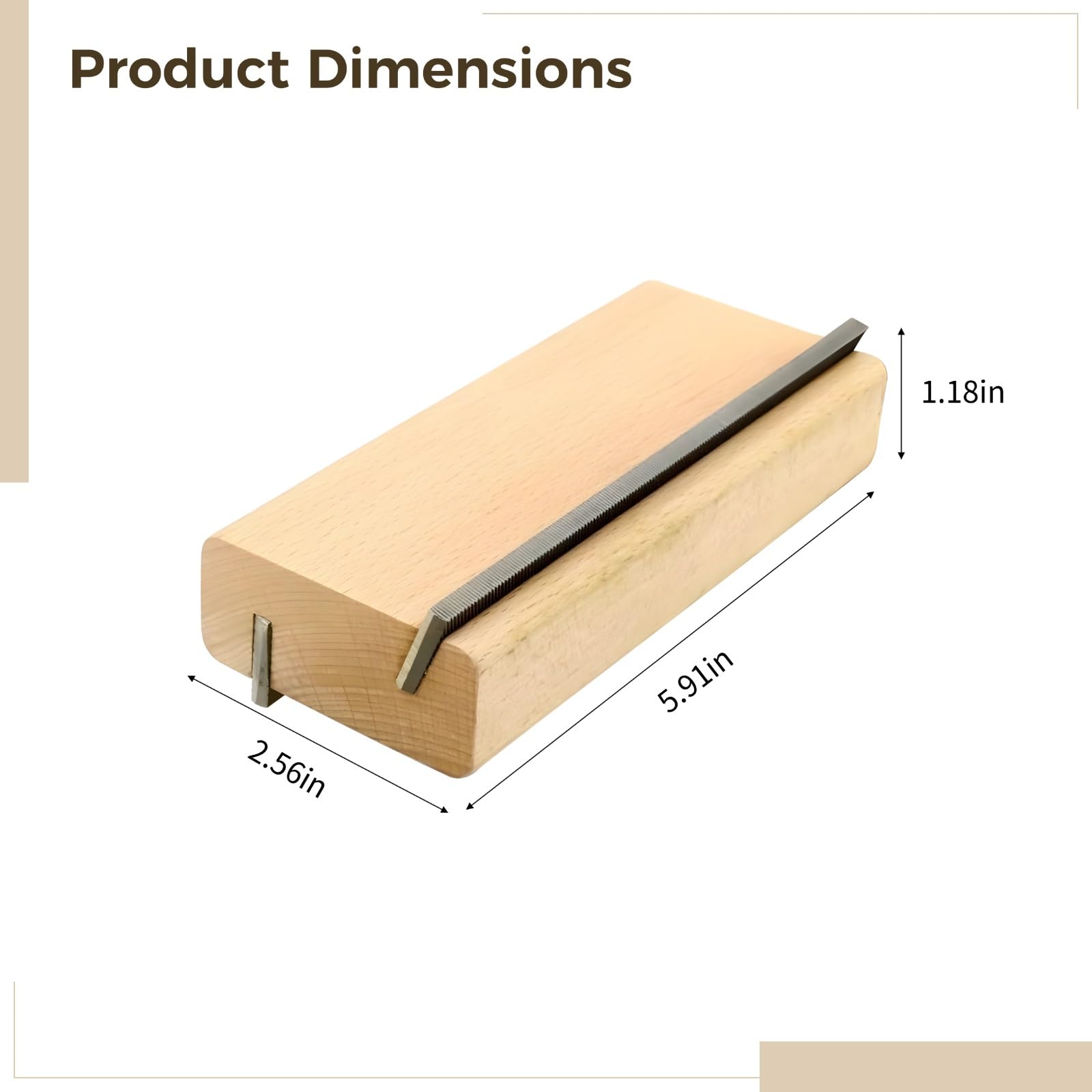 Lime de biseau pour frettes de guitare, lime de dressage des extrémités, outil 2 en 1 avec manche en bois, double lame pour une finition rapide et lisse, idéal pour l’entretien du manche