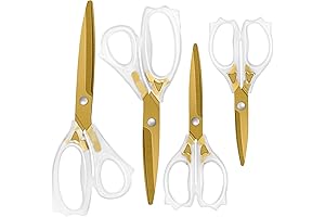 Acrylic, Titanium-Coated Gold Scissors for Desk