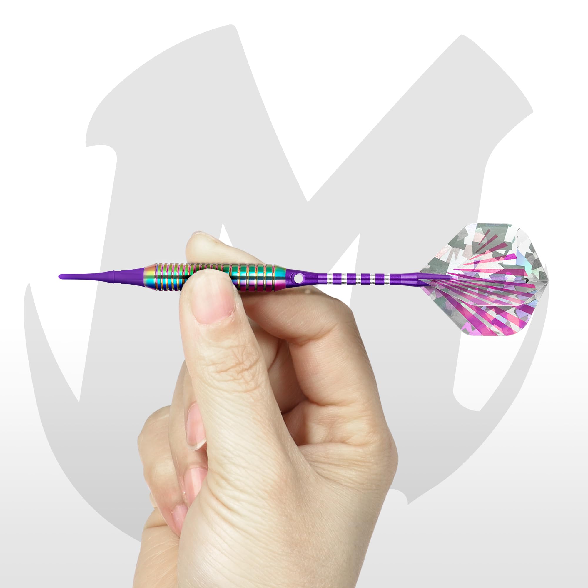 Fléchettes avec pointe en plastique pour cible électronique, fléchettes professionnelles souples de 18 g avec tiges + ailettes de fléchettes supplémentaires, fléchettes en plastique avec