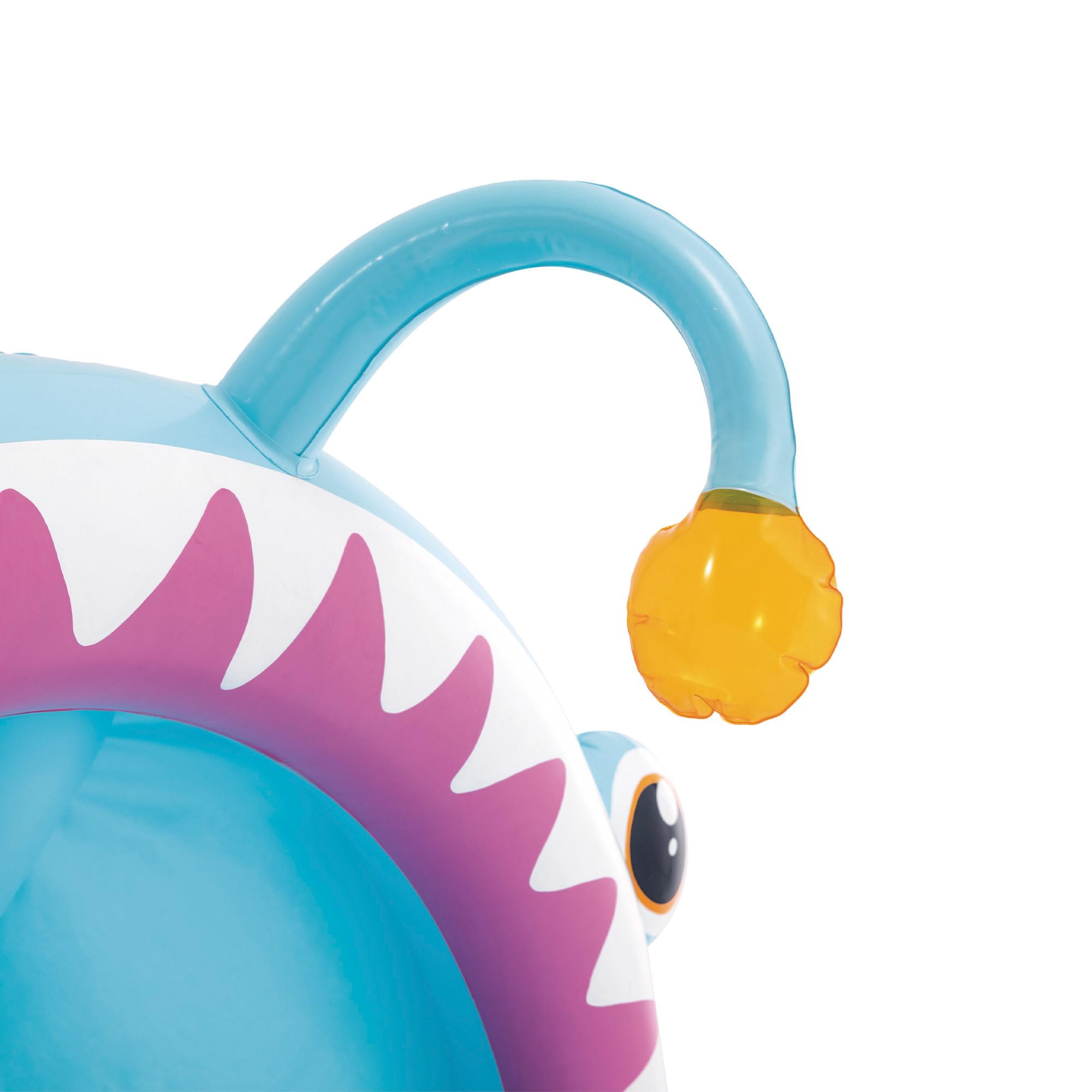 Intex Piscina Infantil Hinchable Angler Fish, 127x102x86 cm, con Parasol, Suelo Acolchado, Diseño de pez abisal en 3D, Capacidad 45 L, para niños 1-3 años, Vinilo Resistente (58400)