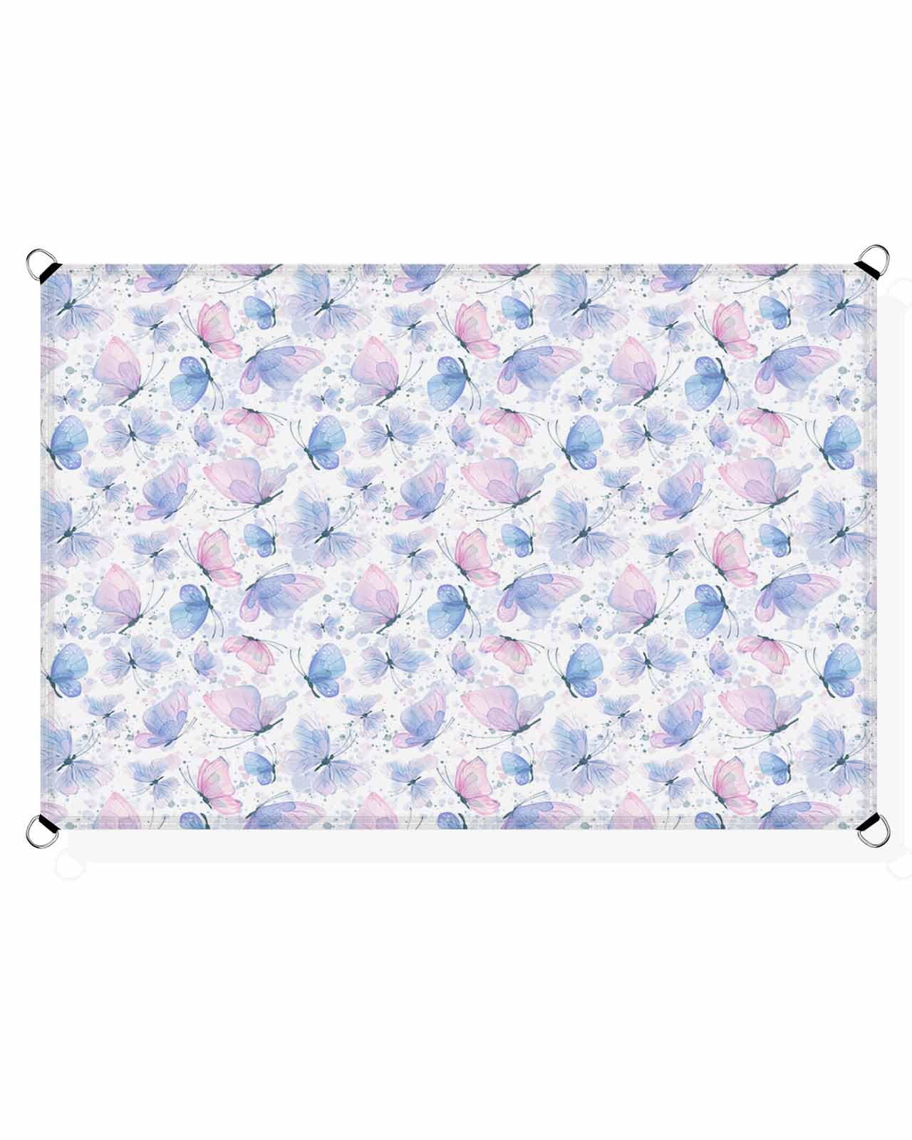 Gradient Blue Pink Sun Sail Shades Rectangle Canopy,Sunlight Block Heavy Duty Curved Backyard Shade Cover,Waterproof Sun Shades for Patios Garden Outdoor,6.5'x10' Fantasy Aesthetics Rainbow Pastel Art