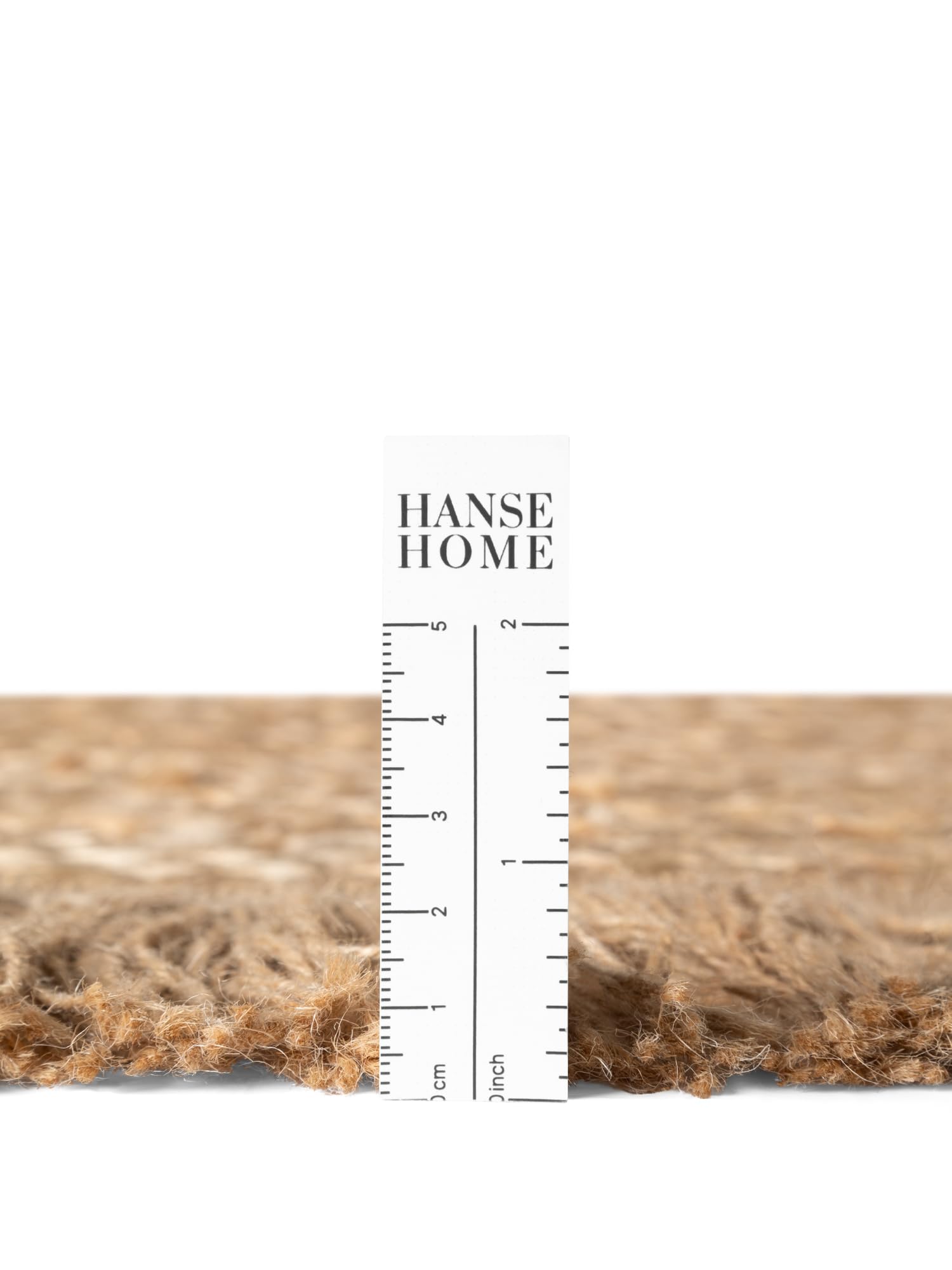 Hanse Home Nuru Juteteppich - Natur Wohnzimmereppich Rund aus 100% Jute, Handgewebt mit Fransen - Robust & Pflegeleicht - Boho Naturfaser Teppich für Wohnzimmer, Schlafzimmer - Natur Gold, Ø150cm