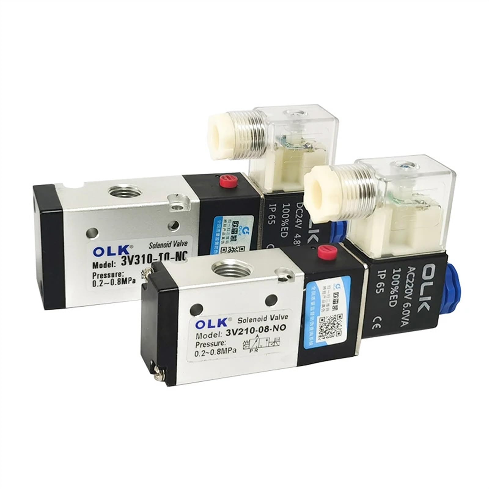 Cihatsln 3V310-10-Nc Pneumatic Solenoid Valve 24V 3V210-08 3V210-08-No 3V310-10-No 3 Way Normally Open Close Air Valves(,Ac24v)