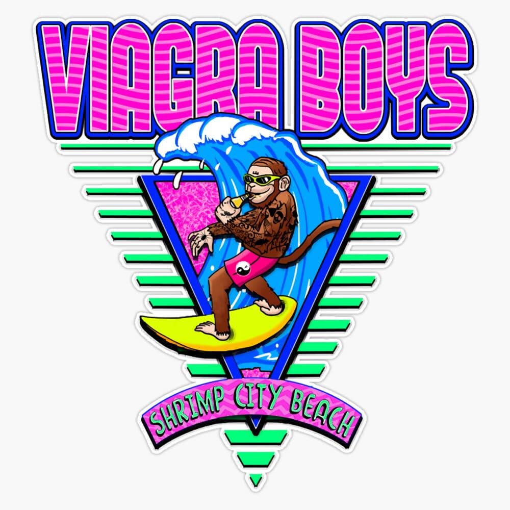 Amazon.com: Viagra Boys Shrimp City Beach Vinyl Sticker Waterproof