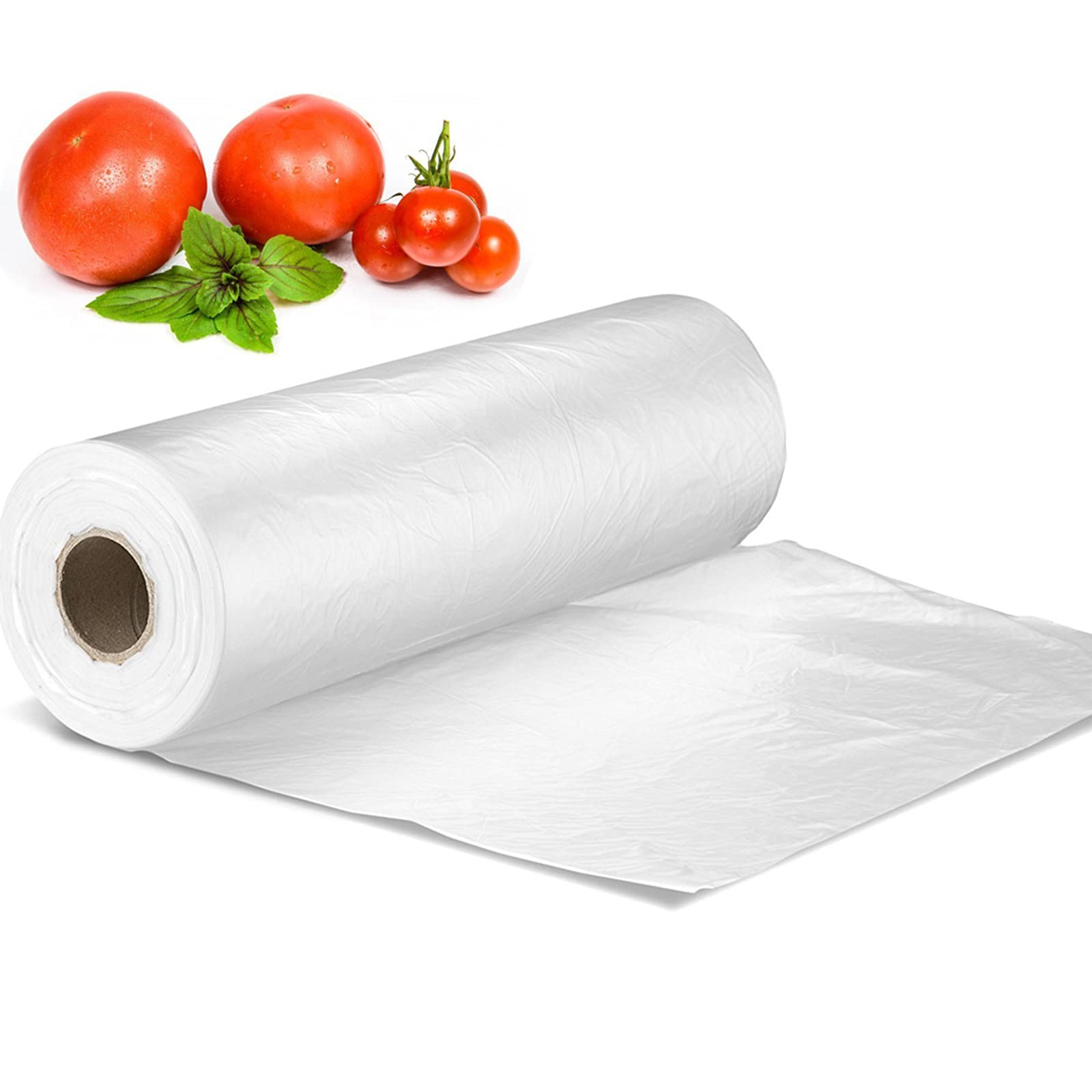 Bolsa de plástico para productos de 12 x 16 pulgadas en rollo, bolsa transparente para pan y comestibles, 350 bolsas/rollo (2 rollos)