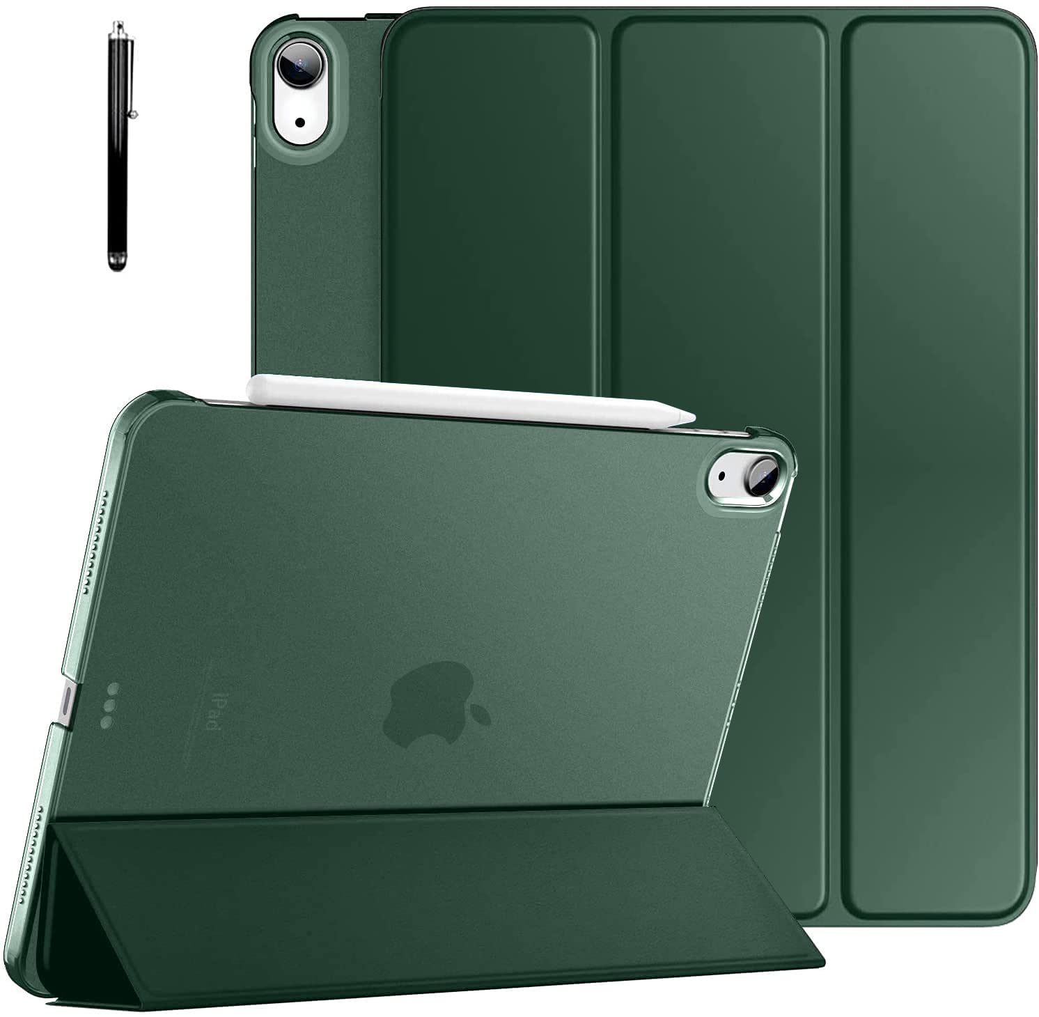 Robustrion Cover for iPad Air 5th Generation Cover / 4th Generation Smart Flip Case with Translucent Back - Dark Green (B0B5WXGT23) Amazon Price History, Amazon Price Tracker