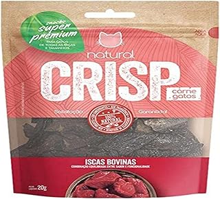Snack Desidratado Natural Crisp Gato Iscas Bovinas 20g