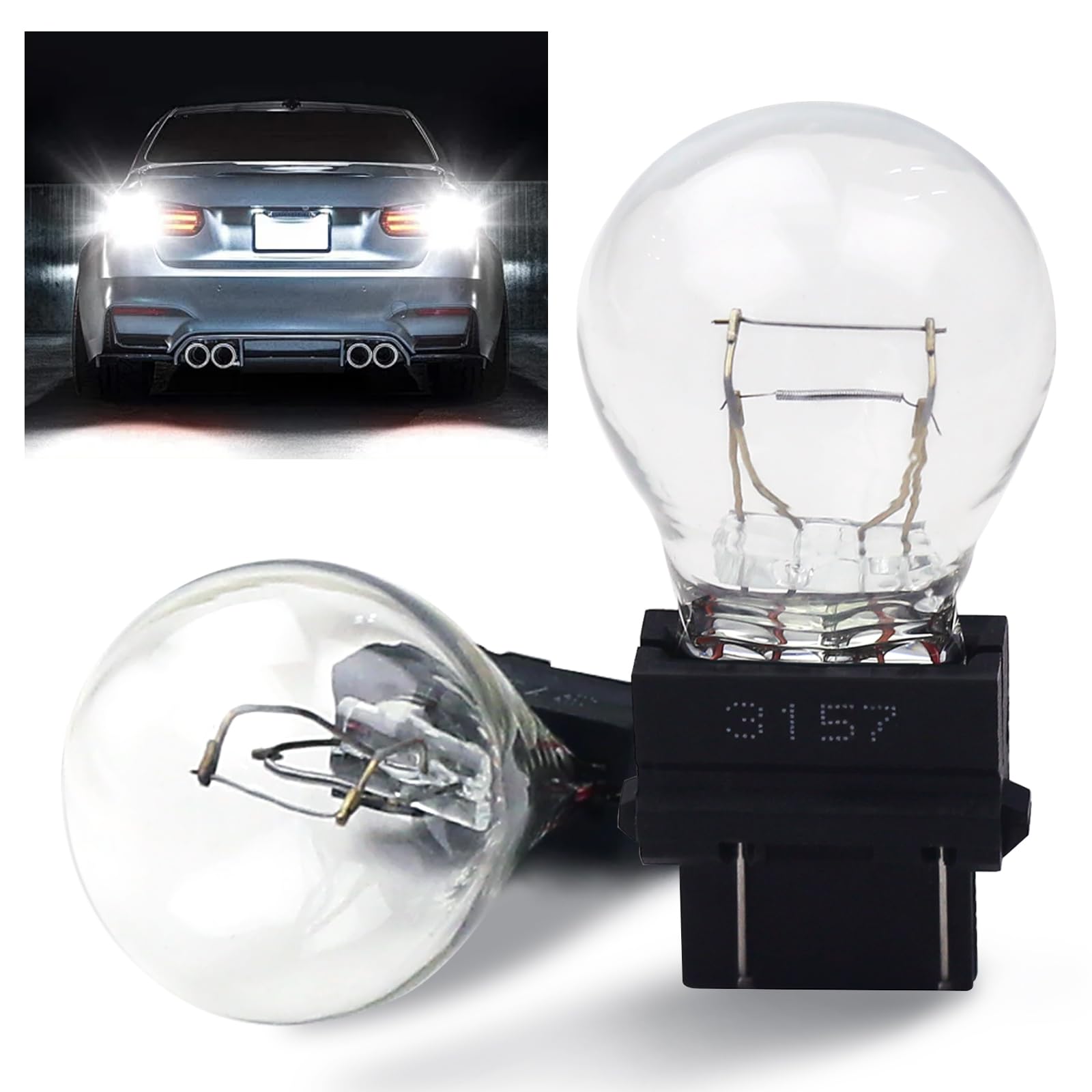 lodfGL 3157 3457 Bulbs (12V 27/7W, 3000K Amber) - Pack of 2 - Replacement Tail Light, Brake Light, Turn Signal Bulbs for Jeep Grand Cherokee, Wrangler, Commander, Compass, Journey, Dodge Primus, Edge