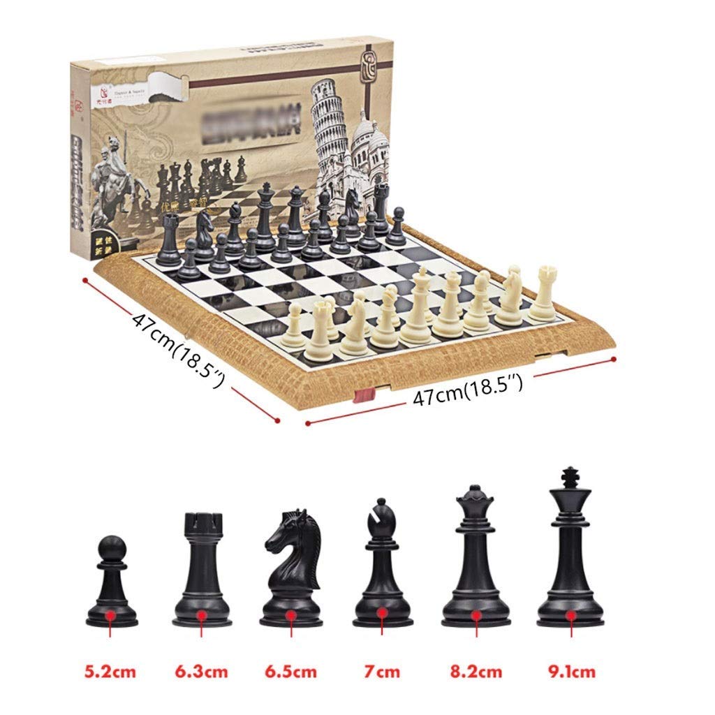 Scacchi Set di Scacchi in plastica Magnetica Pannello Pieghevole per Scacchiera Gioco di intrattenimento Professionale Scacchi Scacchiera Pieghevole Portatile Set di Scacchi