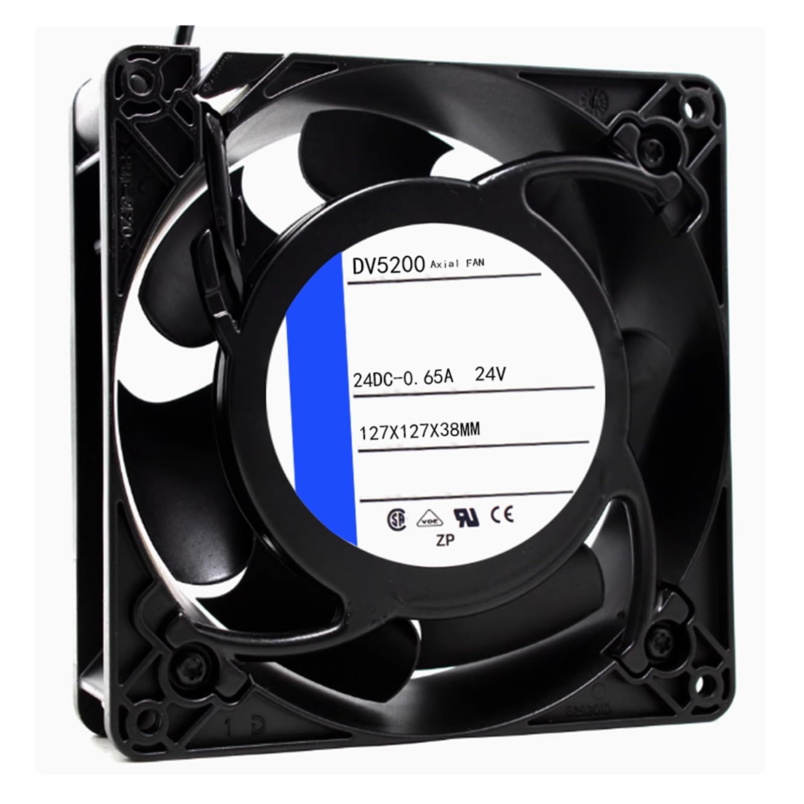 YMUGUEGH DV5200 FAN, 24DC-0.65A 127X127X38 2 Wire 24V COOLING FAN