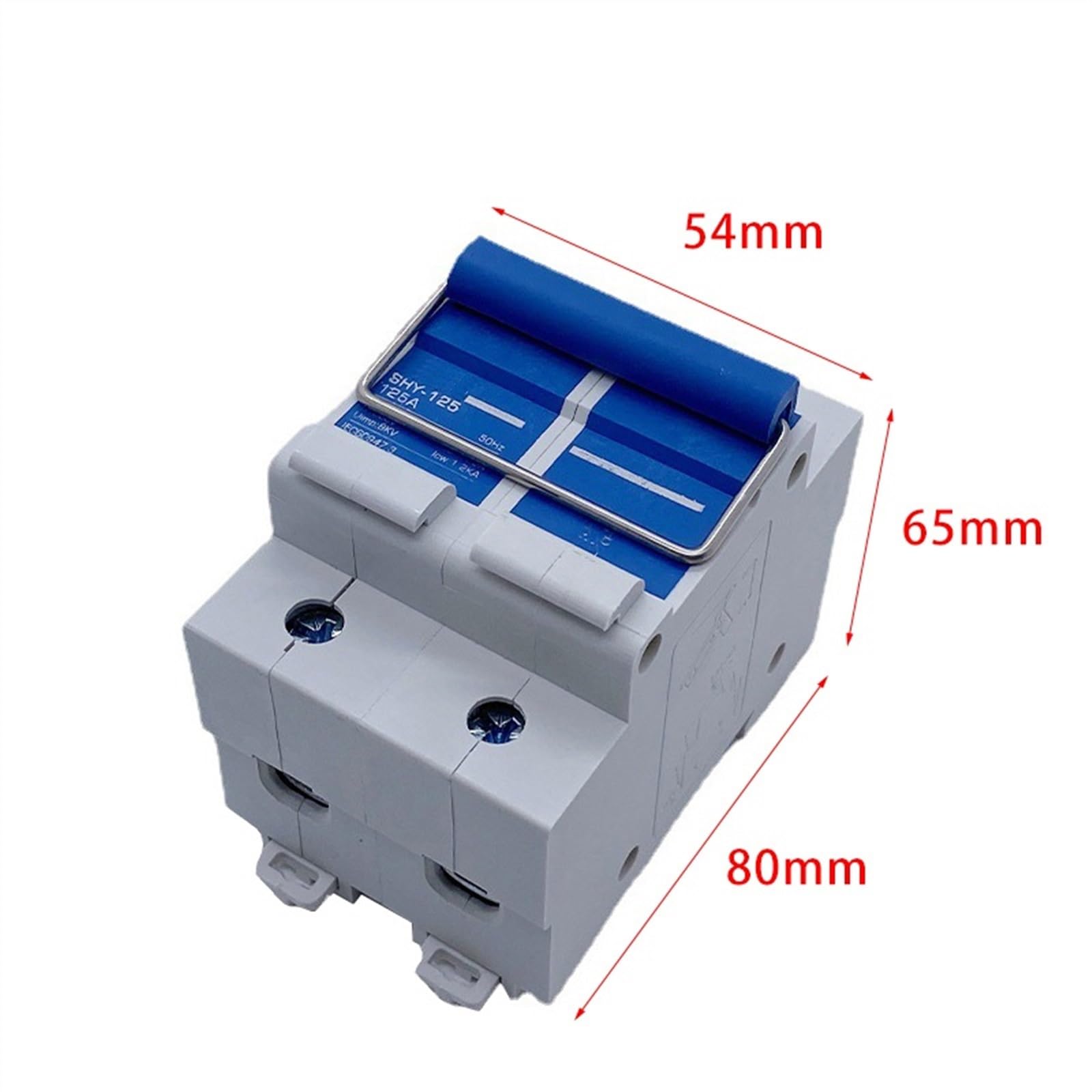 Interruttore automatico fotovoltaico sezionatore a trazione manuale 2P 125A Guida a coltello Montaggio su guida DIN
