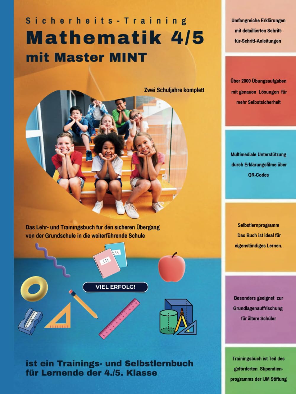 Sicherheitstraining Mathematik 4./5. Klasse mit Master MINT - über 2000 Aufgaben, Lernfilme, umfangreiche Erklärungen und alle Lösungen vorgerechnet: ... am Übergang mit optionalem Online-/Fernkurs