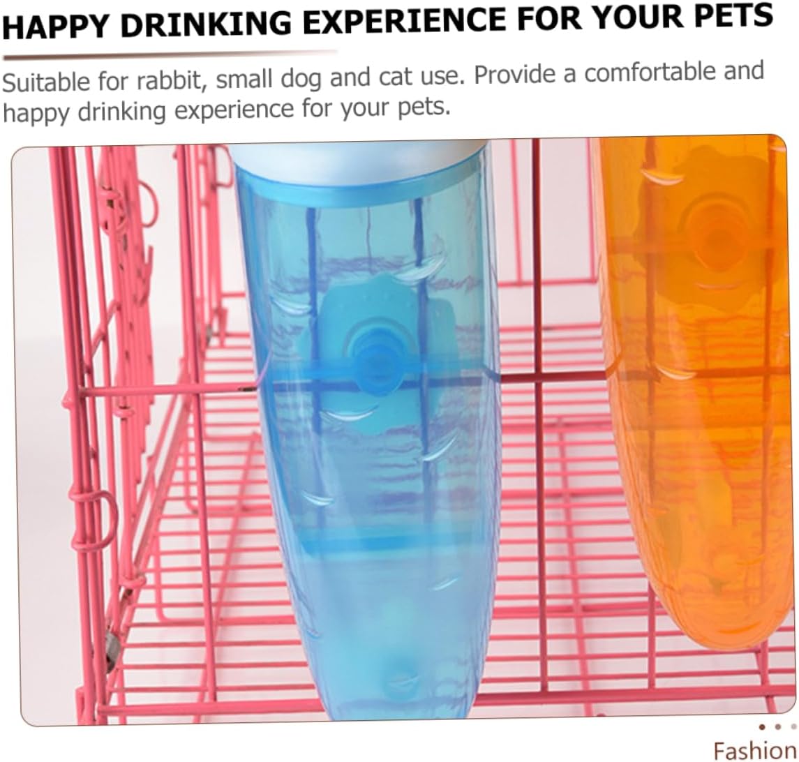 Attach Carrot-Shaped Pet Water Feeder for Guinea Pigs Chinchillas Non- Hanging Water Dispenser for Drinking for Animal Cages