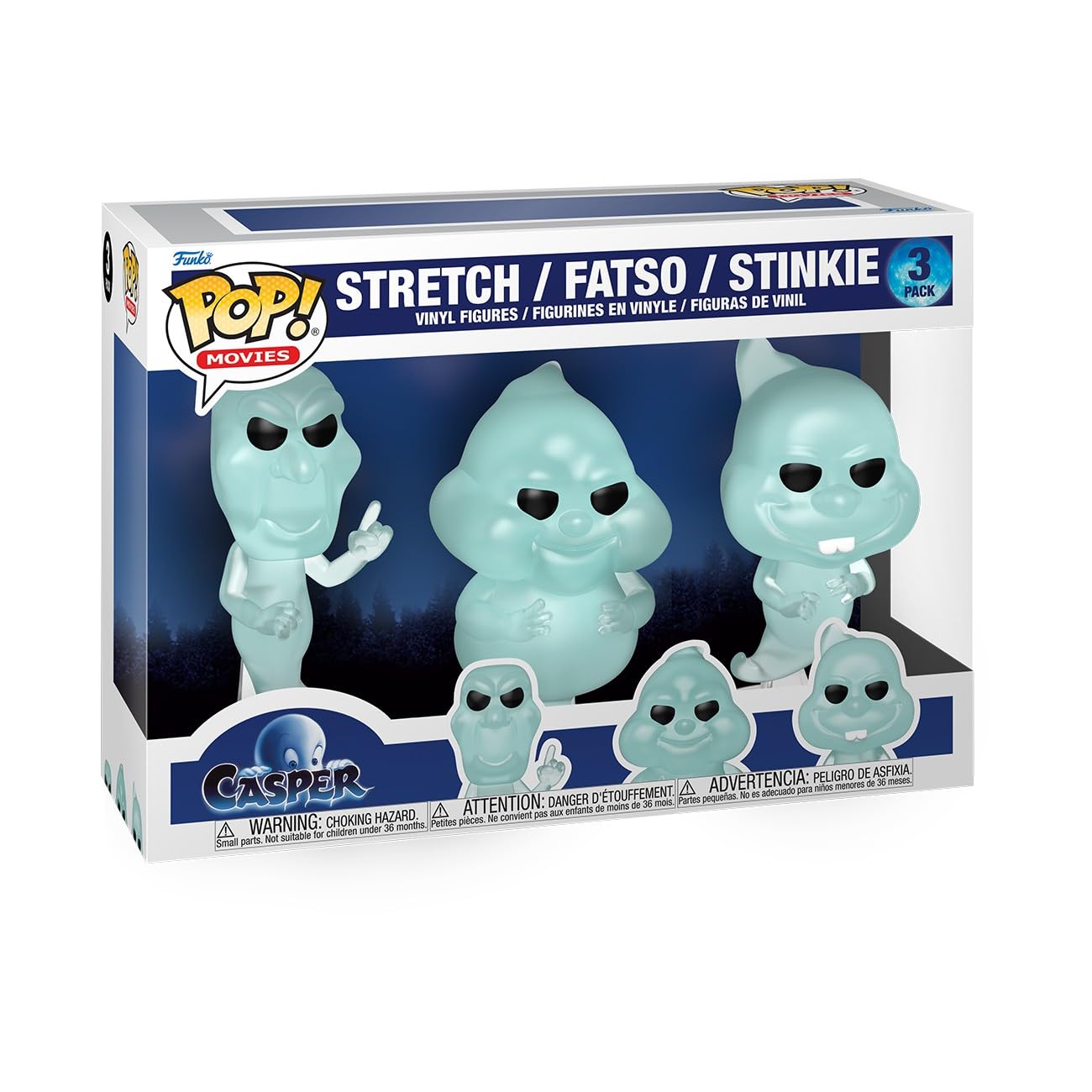 Casper フィギュアセット Fatso Stretch Funko Pop! Movies: Casper 30th Anniversary - Stretch/Fatso/Stinkie