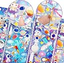 Cots and Cuddles Plastic 3D Puffy Self Adhesive Stickers For Wall for Kids & Toddlers |50+ Space Stickers 3D Stickers Space Astronaut Spaceship Scrap Book Decoration Space Stickers 4 Strap 15 x 5 cm gallery image