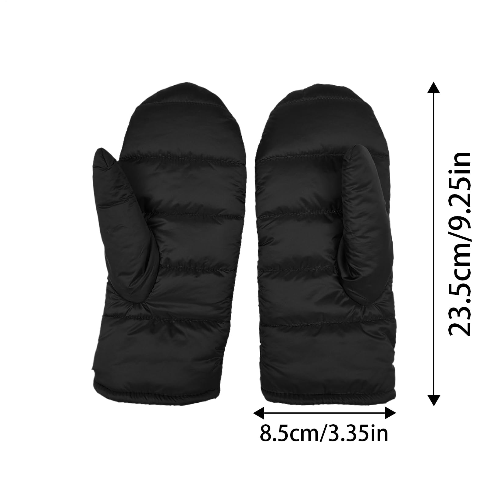 Manoplas De Plumón Para Mujer: Guantes De Invierno Impermeables Y Acolchados (23.5cm). Forro De Terciopelo Y Doble Capa Antiviento. Ideales Para Nieve, Snowboard Y Clima Frío
