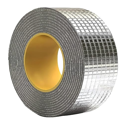 Image of 2 inch x 5 mtr waterproof Adhesive Heavy Duty Aluminium Foil Tape with Liquid Rubber Super Solution Sealer Butyl Strong Tape for PipeRoof & Tank Leakage Water proof Seal Repair Tep