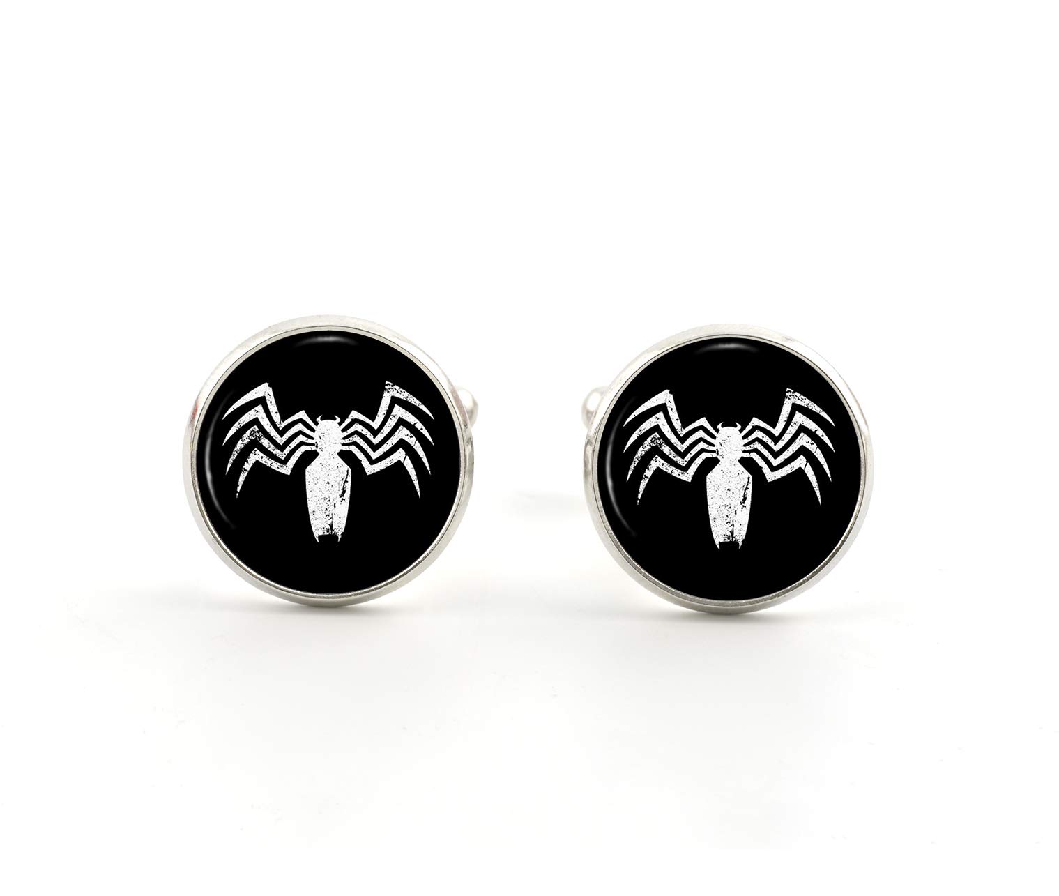 Venom Cufflinks Comic Book Film Silver Superhero Jewelry